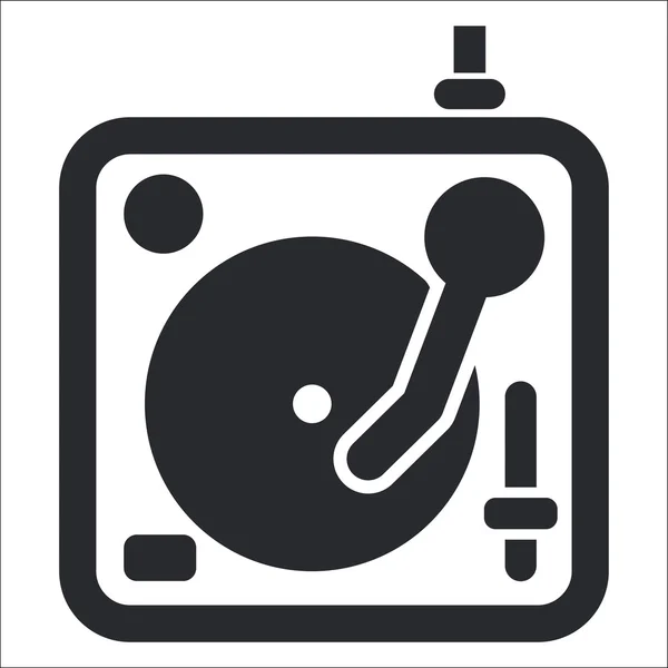 Ilustración vectorial del icono del tocadiscos aislado — Vector de stock