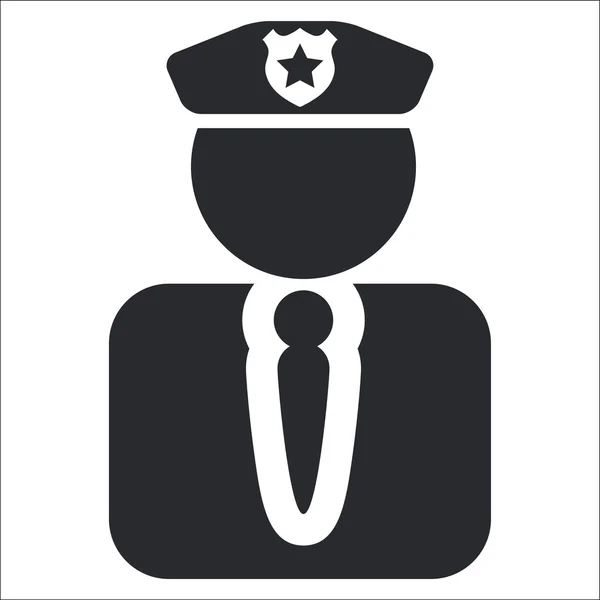 Vectorillustratie van geïsoleerde politieagent pictogram — Stockvector
