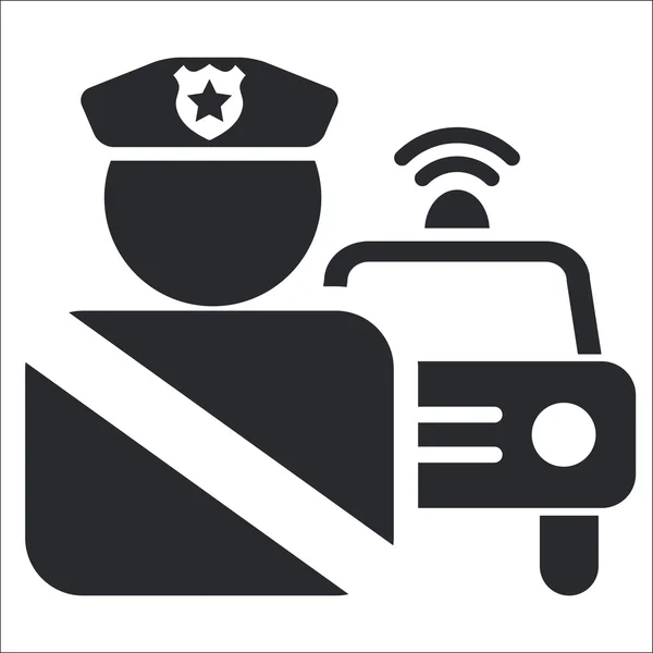 Vector illustration of isolated policeman icon — Stock Vector