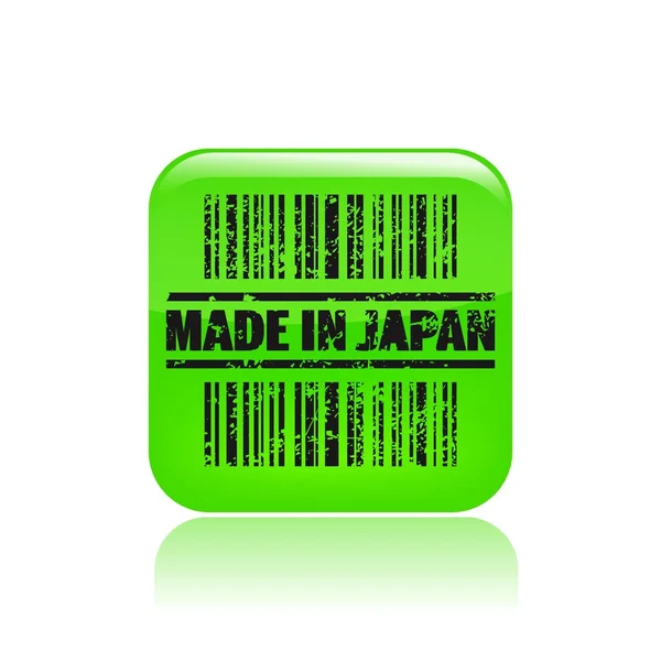 Ilustração vetorial de single feito no ícone do Japão — Vetor de Stock