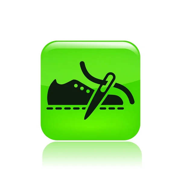 Vektor illustration av isolerade sko produktion ikonen — Stock vektor