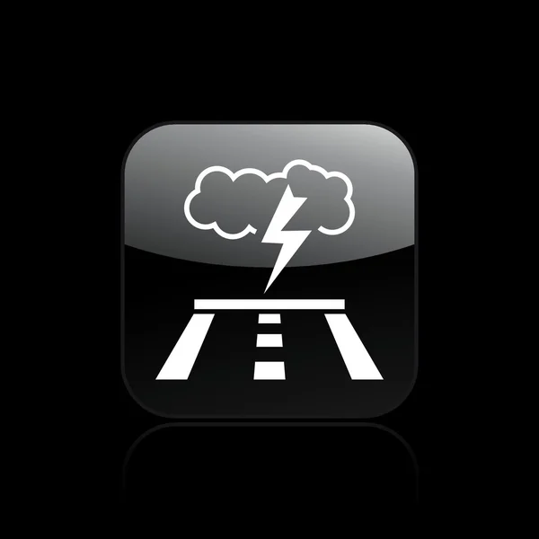 Vector illustration of isolated road storm icon — Stock Vector