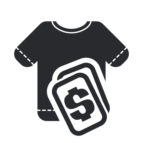 Vektor-Illustration des isolierten T-Shirt-Verkaufs-Symbols — Stockvektor