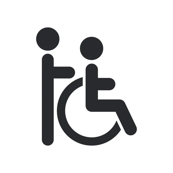 Vektor-Illustration des isolierten Behindertenassistenten-Symbols — Stockvektor