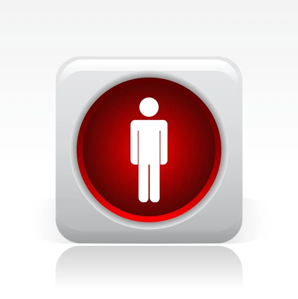 Illustration vectorielle de l'icône d'un seul feu rouge — Image vectorielle