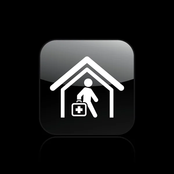 Illustration vectorielle de l'icône isolée du domicile médical — Image vectorielle