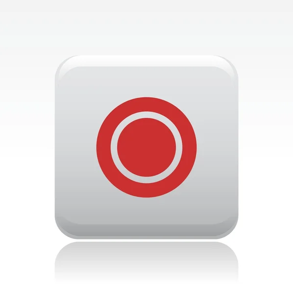 Vector illustration of single recording button icon — Stock Vector