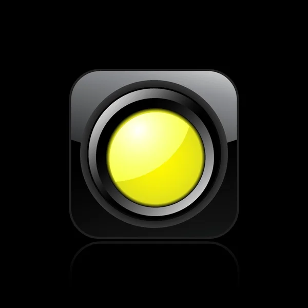 Ilustración vectorial del icono aislado del semáforo amarillo — Vector de stock