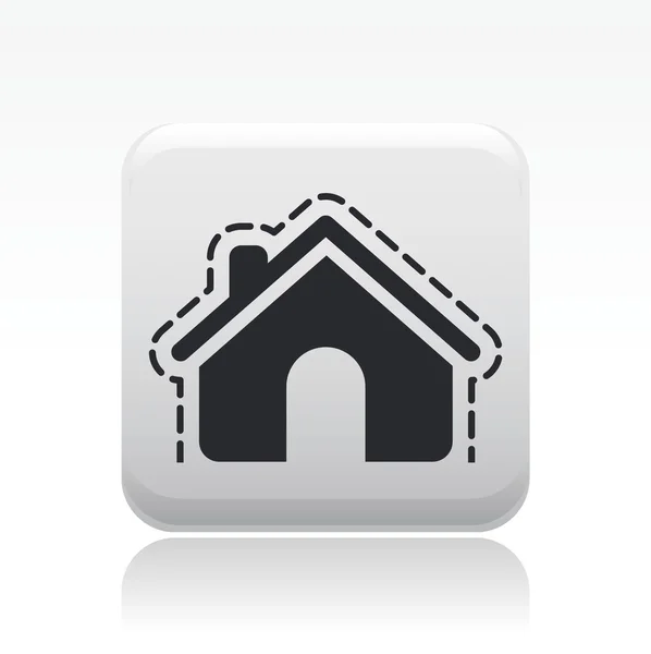 Vektorové ilustrace jediného domu ochrany ikony — Stockový vektor