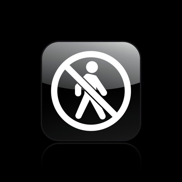 Vector illustration of isolated access forbidden icon