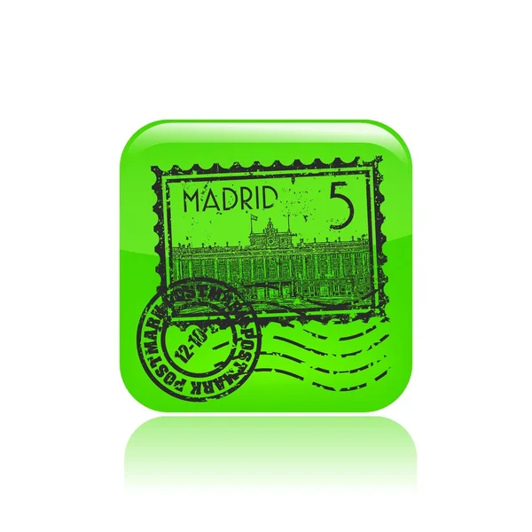 Illustration vectorielle de l'icône isolée de Madrid — Image vectorielle