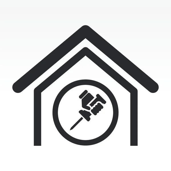 Illustration vectorielle icône isolée de réparation de maison — Image vectorielle