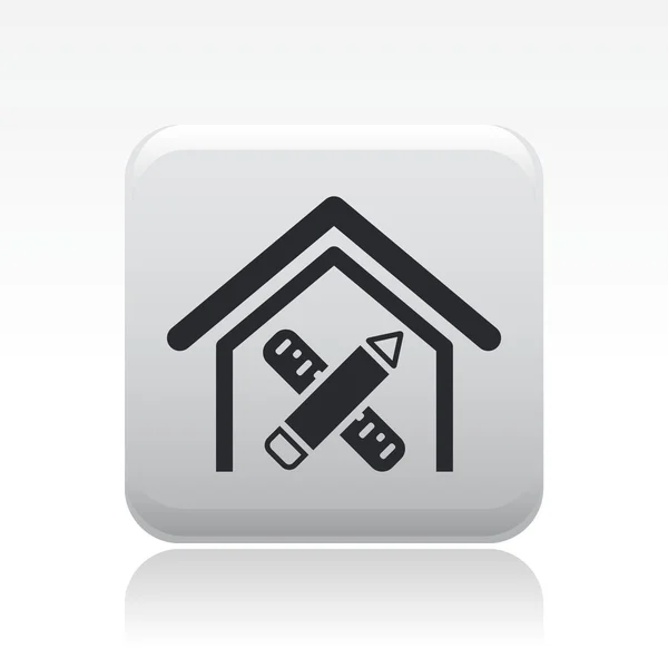 Ilustración vectorial del icono de diseño de una sola casa — Archivo Imágenes Vectoriales