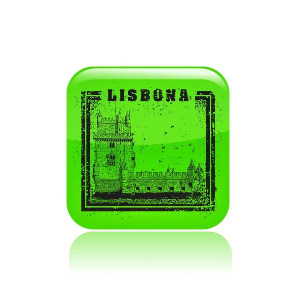 Illustrazione vettoriale dell'icona di Lisbona singola — Vettoriale Stock