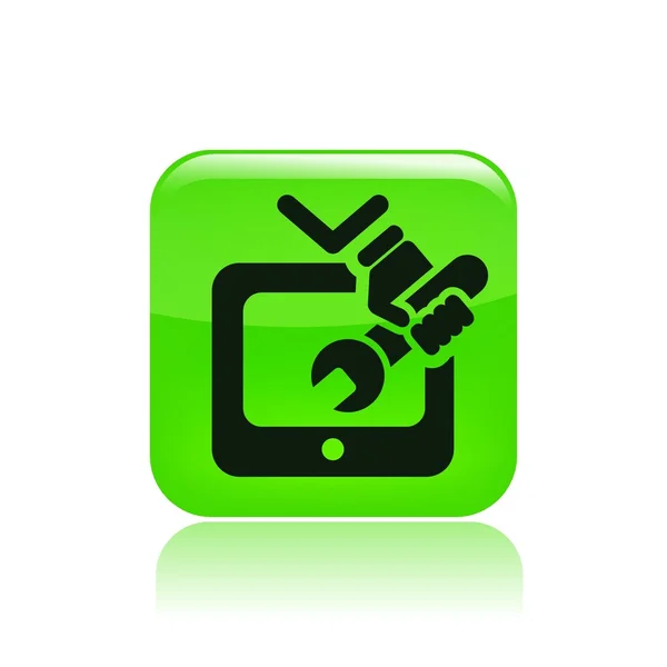 Illustrazione vettoriale di singola icona di riparazione tv — Vettoriale Stock