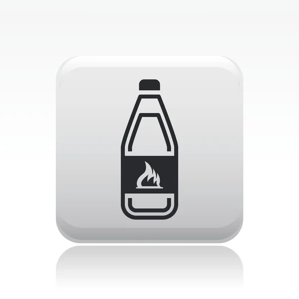 Illustration vectorielle d'une seule icône de bouteille dangereuse — Image vectorielle