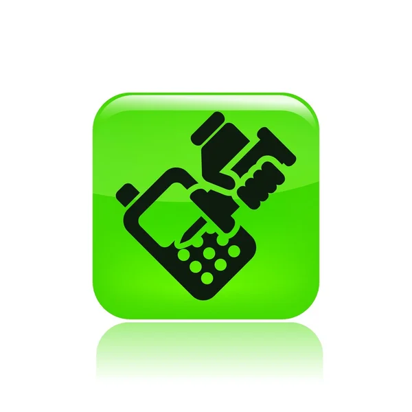Ilustración vectorial del icono del reparador de un solo teléfono — Vector de stock