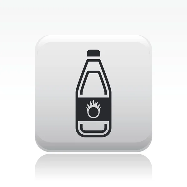Illustrazione vettoriale dell'icona della bottiglia singola pericolosa — Vettoriale Stock