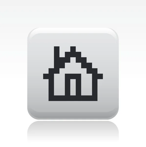Ilustração vetorial do ícone de casa de pixel único — Vetor de Stock