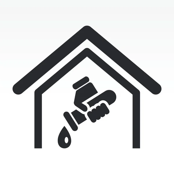 Vector illustration of isolated home icon — Stock Vector