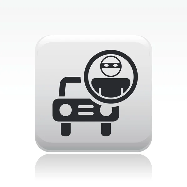 Illustration vectorielle de l'icône isolée de voiture de voleur — Image vectorielle