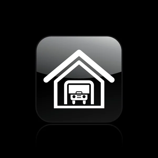 Ilustración vectorial del icono de garaje individual — Vector de stock