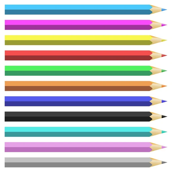 Vectorillustratie van enkele gekleurde potloodpictogram — Stockvector