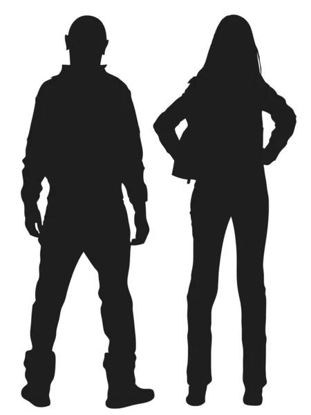 Vector illustration of fashion silhouette — Stock Vector