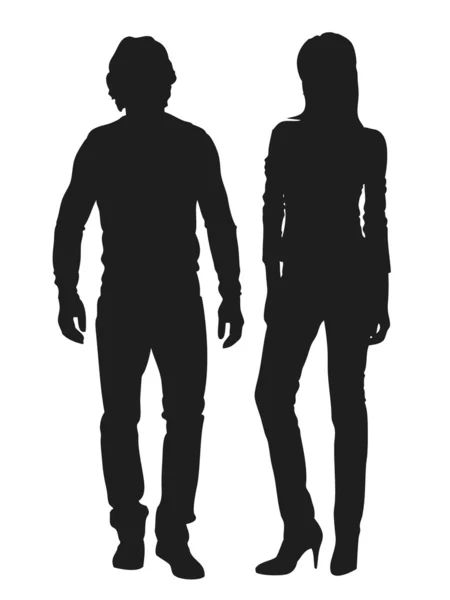 Illustration vectorielle de la silhouette mode — Image vectorielle