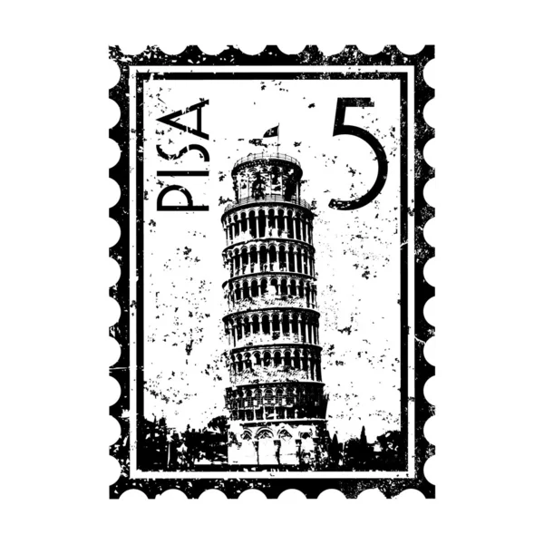 Vektorillustrasjon av enkeltisolert Pisa-ikon – stockvektor