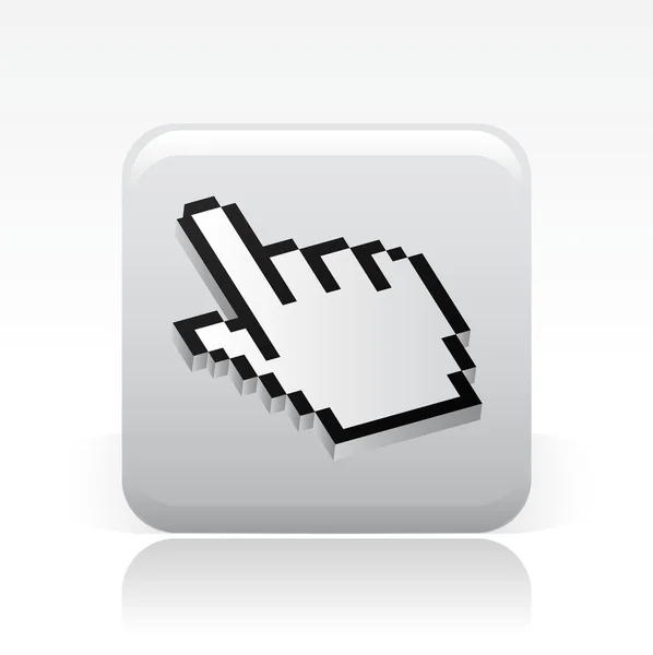 Illustration vectorielle de l'icône d'une souris pointeur unique — Image vectorielle