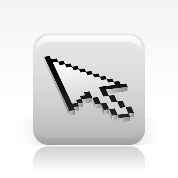 Illustration vectorielle de l'icône d'une souris pointeur unique — Image vectorielle