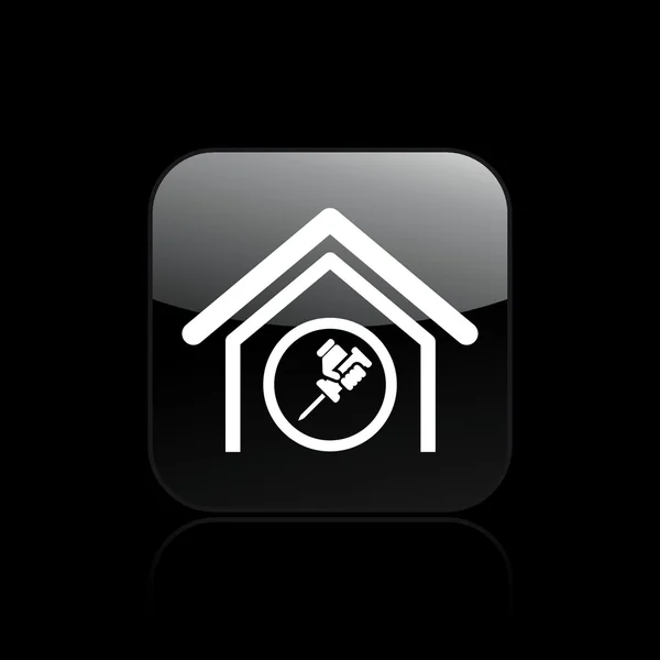 Ilustração vetorial do ícone de reparo doméstico único — Vetor de Stock