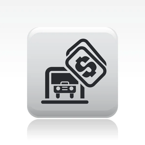Illustration vectorielle de l'icône de paiement garage unique — Image vectorielle