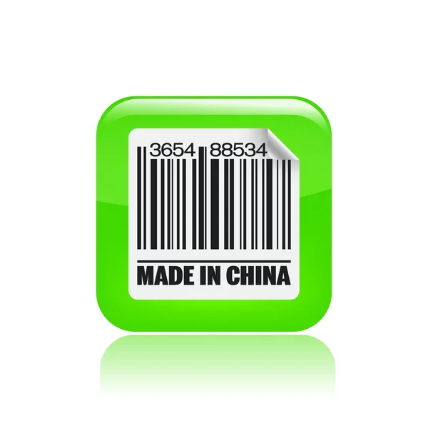 Ilustração vetorial de single feito no ícone da China — Vetor de Stock