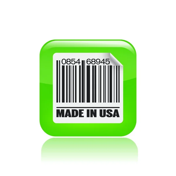 Ilustração vetorial do ícone único dos EUA —  Vetores de Stock