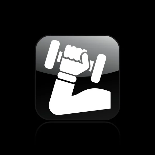 Ilustracja wektorowa ikona na białym tle siłowni — Wektor stockowy