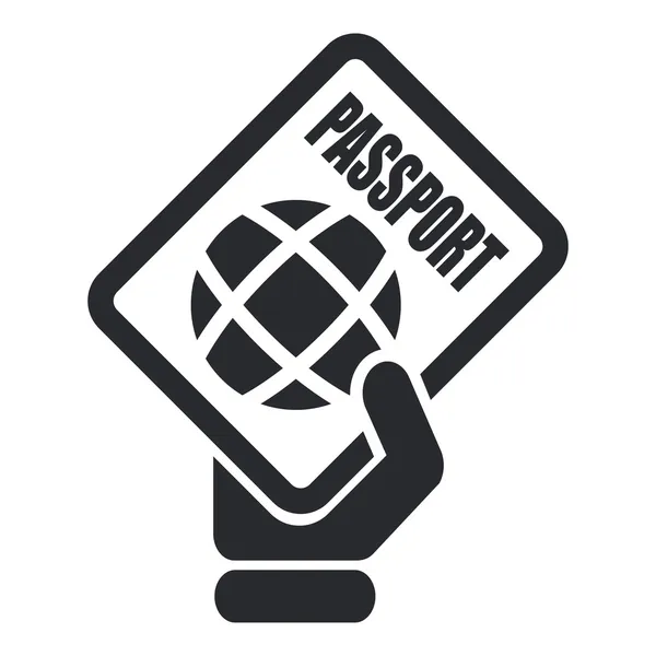 Vector illustration of single passport icon — Stock Vector