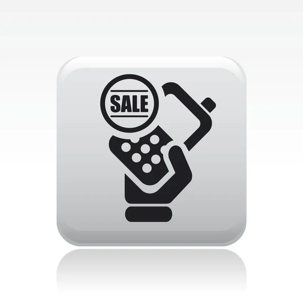 Illustration vectorielle de l'icône de vente de téléphone unique — Image vectorielle