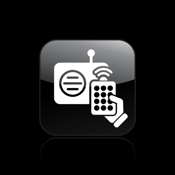 Illustration vectorielle de l'icône d'un seul contrôleur radio — Image vectorielle