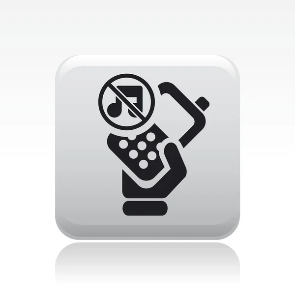 Vector illustration of single mute phone icon — Stock Vector