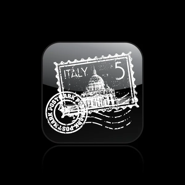 Illustrazione vettoriale dell'icona del singolo Italia — Vettoriale Stock