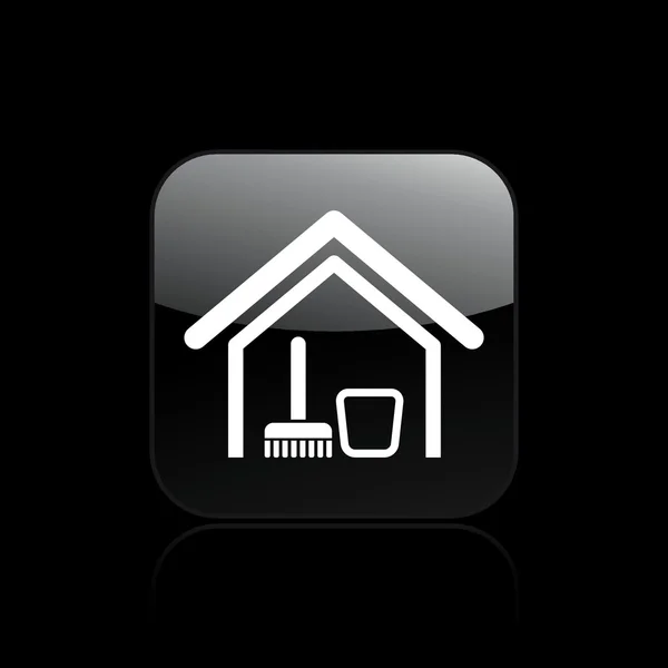 Vektor illustration av enda rent hus-ikonen — Stock vektor