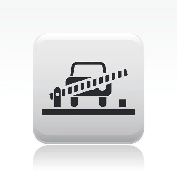 1 台の車の障壁アイコンのベクトル イラスト — ストックベクタ