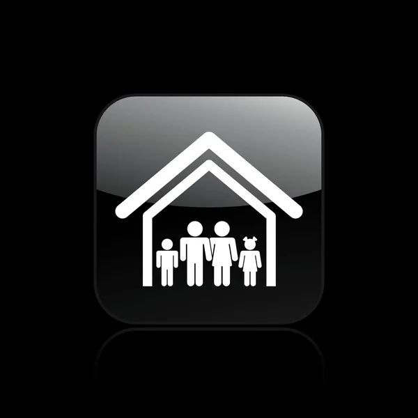 Vektor illustration av enda familj hem ikon — Stock vektor
