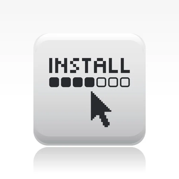 Ilustração vetorial do ícone de instalação única — Vetor de Stock