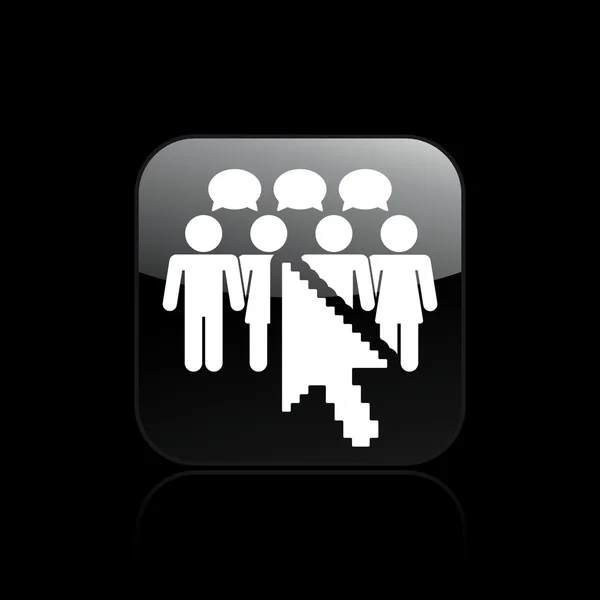 Ilustración vectorial del icono de red social única — Vector de stock