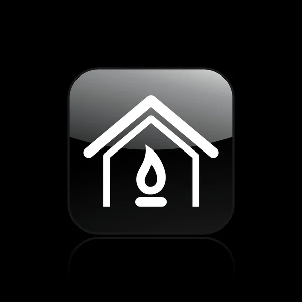 Ilustración vectorial del icono de un solo hogar — Vector de stock