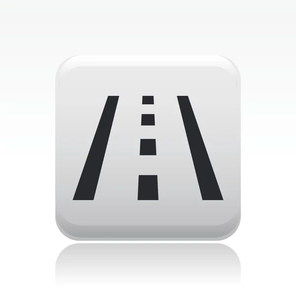 Illustration vectorielle de l'icône de route unique — Image vectorielle