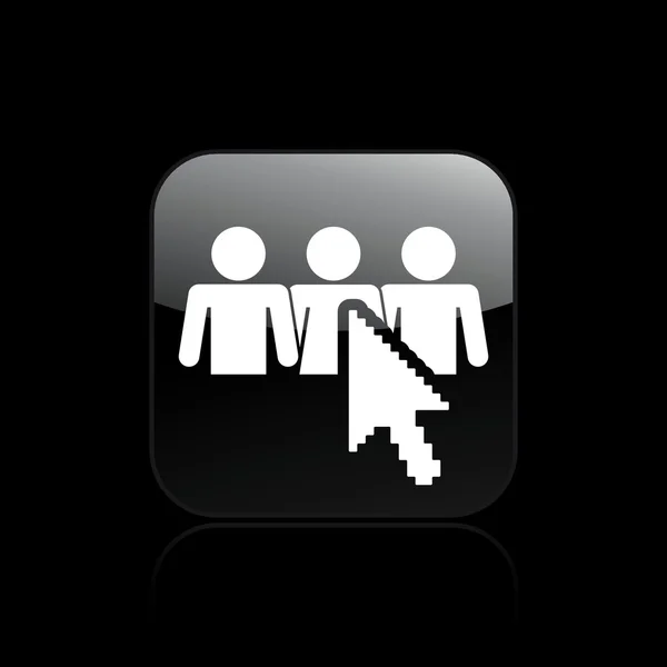 Illustration vectorielle d'une icône web sociale unique — Image vectorielle